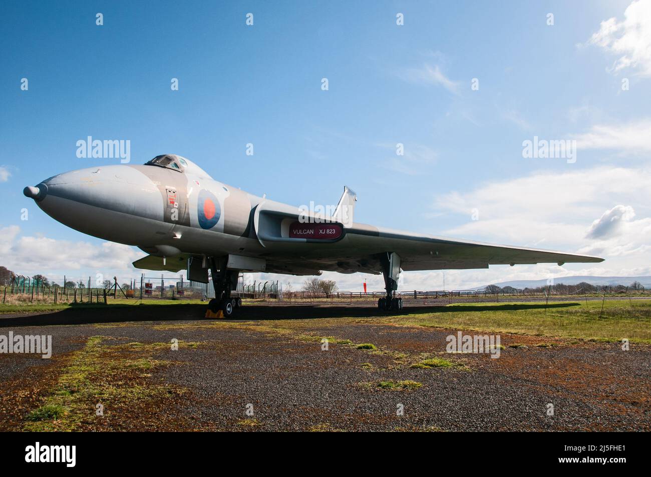 Musée de l'aviation de Solway - Avro Vulcan B.2 XJ823 Banque D'Images