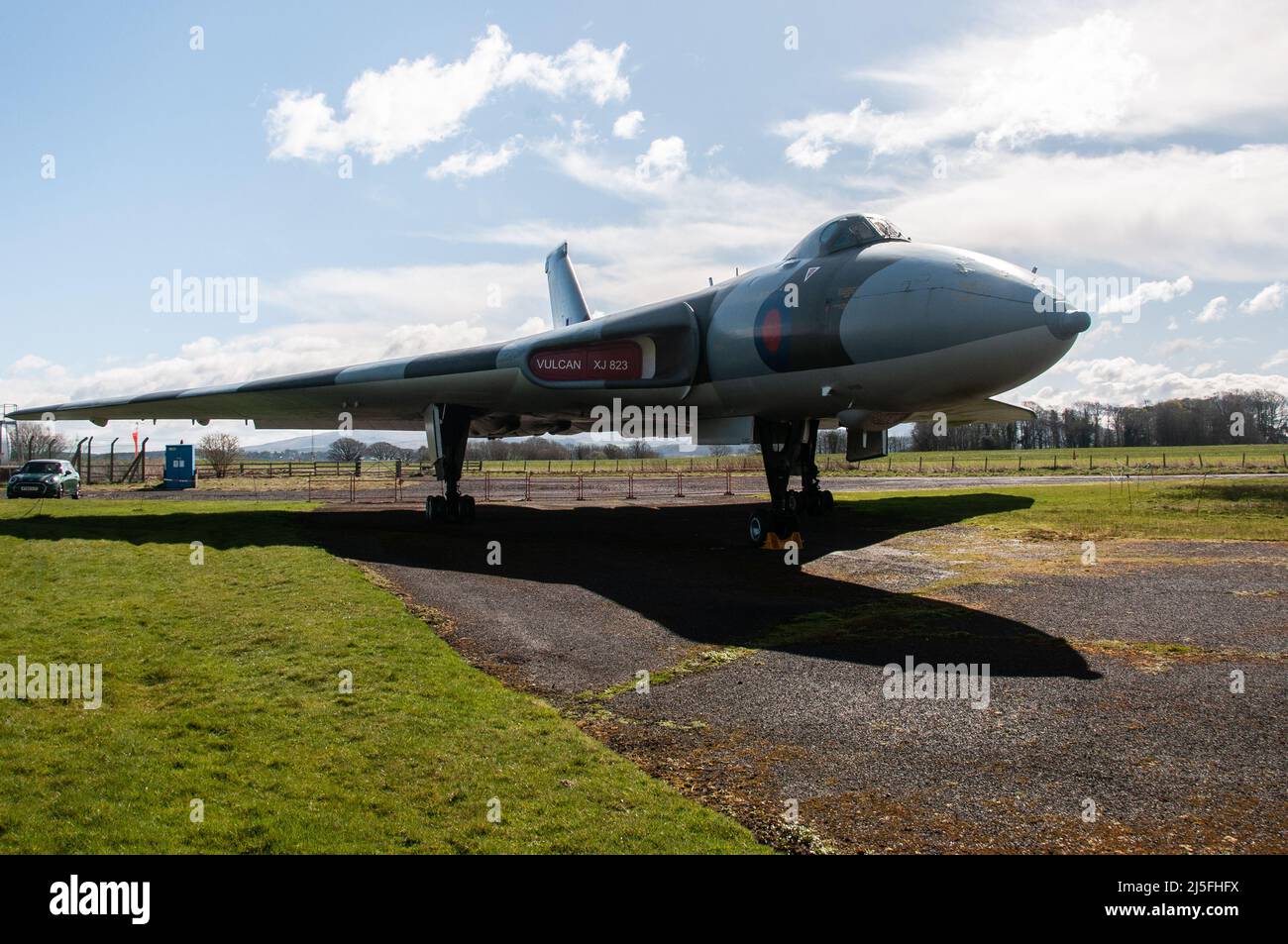 Musée de l'aviation de Solway - Avro Vulcan B.2 XJ823 Banque D'Images