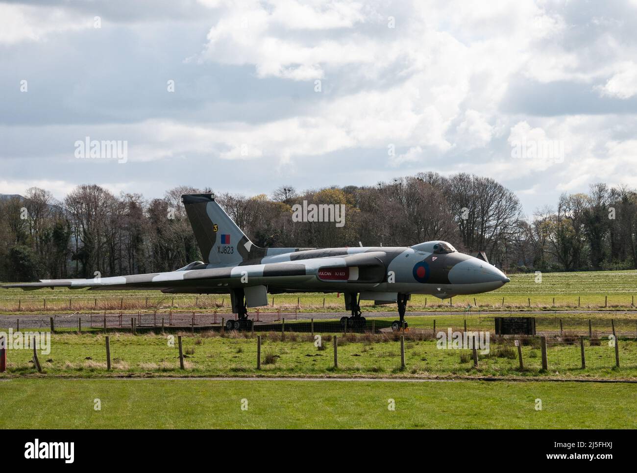 Musée de l'aviation de Solway - Avro Vulcan B.2 XJ823 Banque D'Images