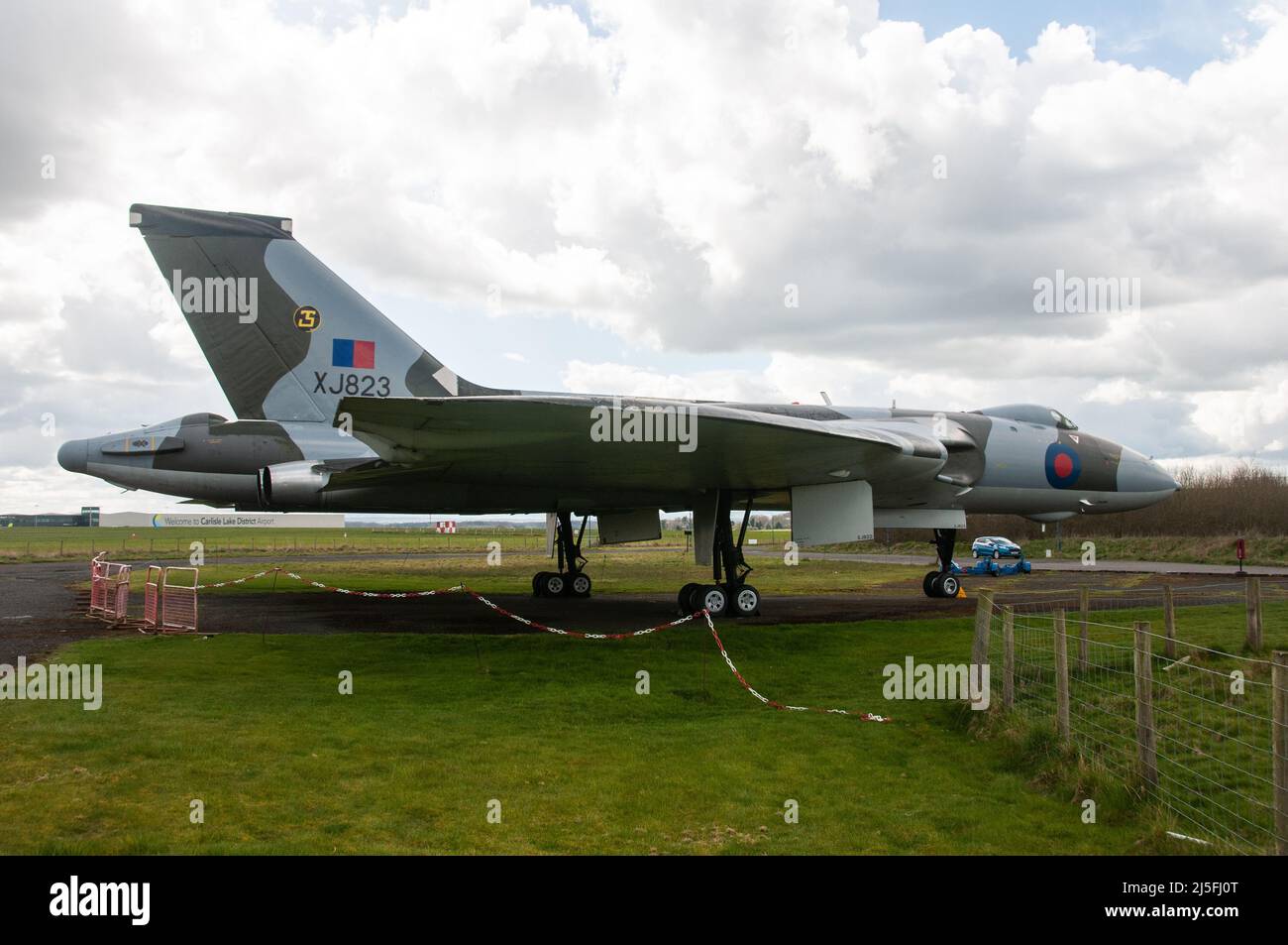 Musée de l'aviation de Solway - Avro Vulcan B.2 XJ823 Banque D'Images