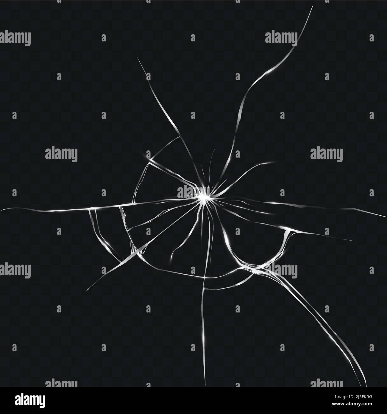 Illustration vectorielle dans un style réaliste de verre cassé et fissuré. Modèle, texture, élément de conception Illustration de Vecteur