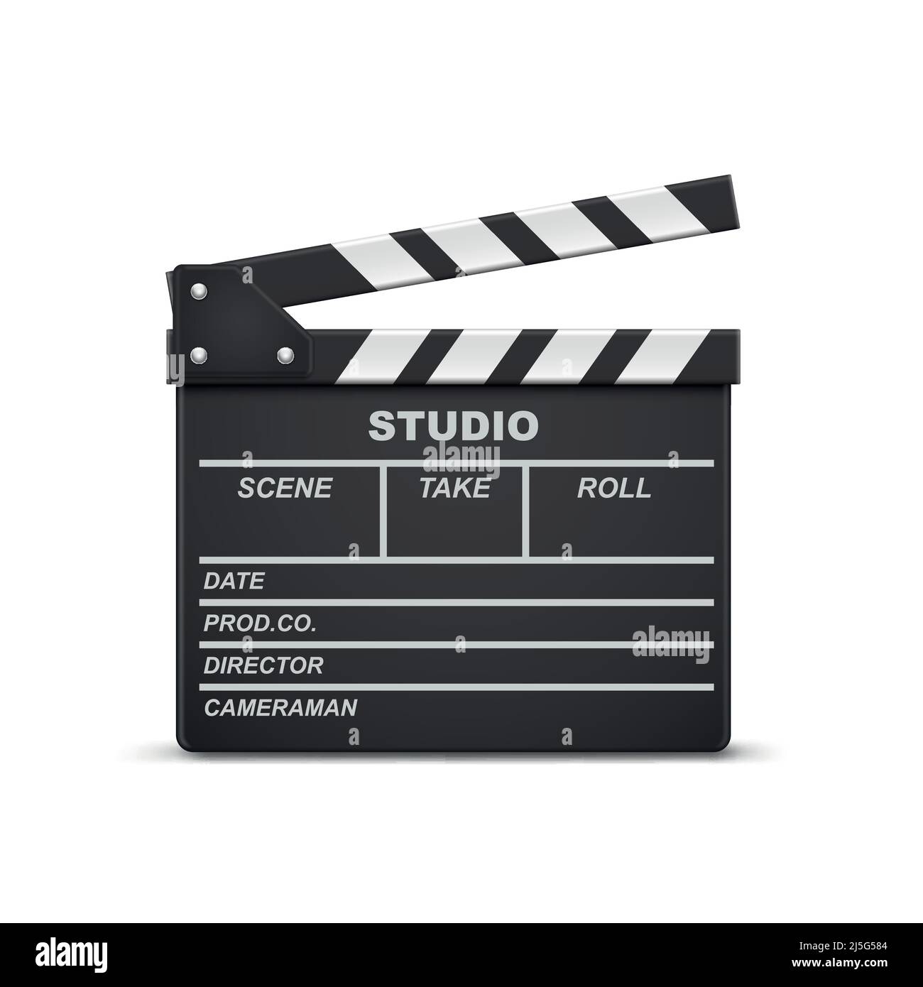 Vector illustration 3D réaliste d'open movie clapper clap ou isolé sur fond. Cinéma noir d'ardoise, l'appareil utilisé dans le cinéma et Illustration de Vecteur Vector illustration 3D réaliste d'open movie clapper clap ou isolé sur fond. Cinéma noir d'ardoise, l'appareil utilisé dans le cinéma et Illustration de Vecteur
