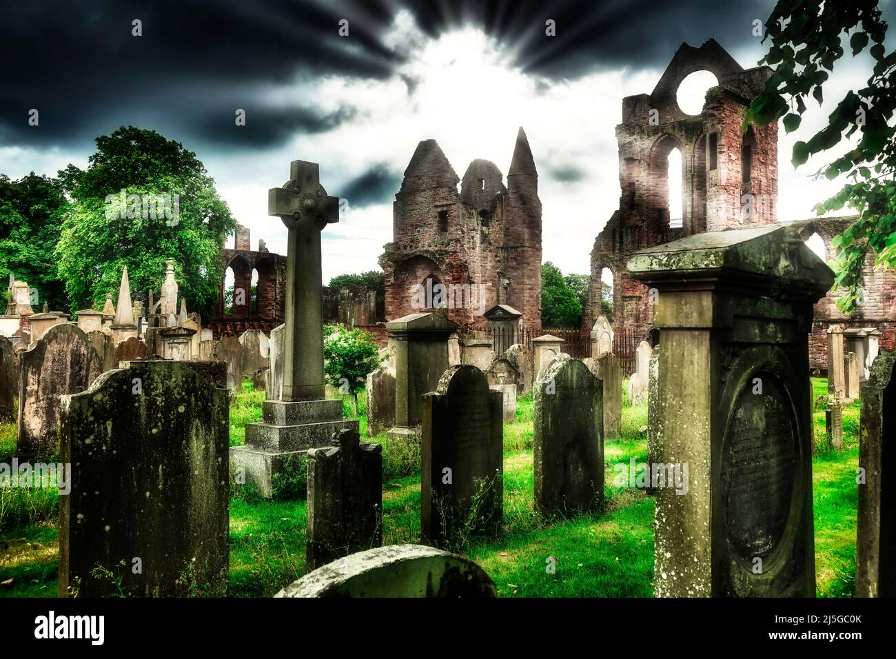 Le roud de l'abbaye d'Arbroath, Arbroath, Angus, Écosse, Royaume-Uni Banque D'Images