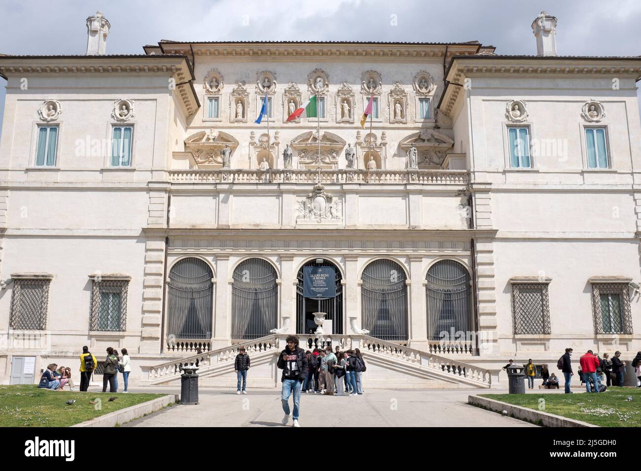 Entrée à la Galleria Borghese à la Villa Borghese à Rome en Italie Banque D'Images