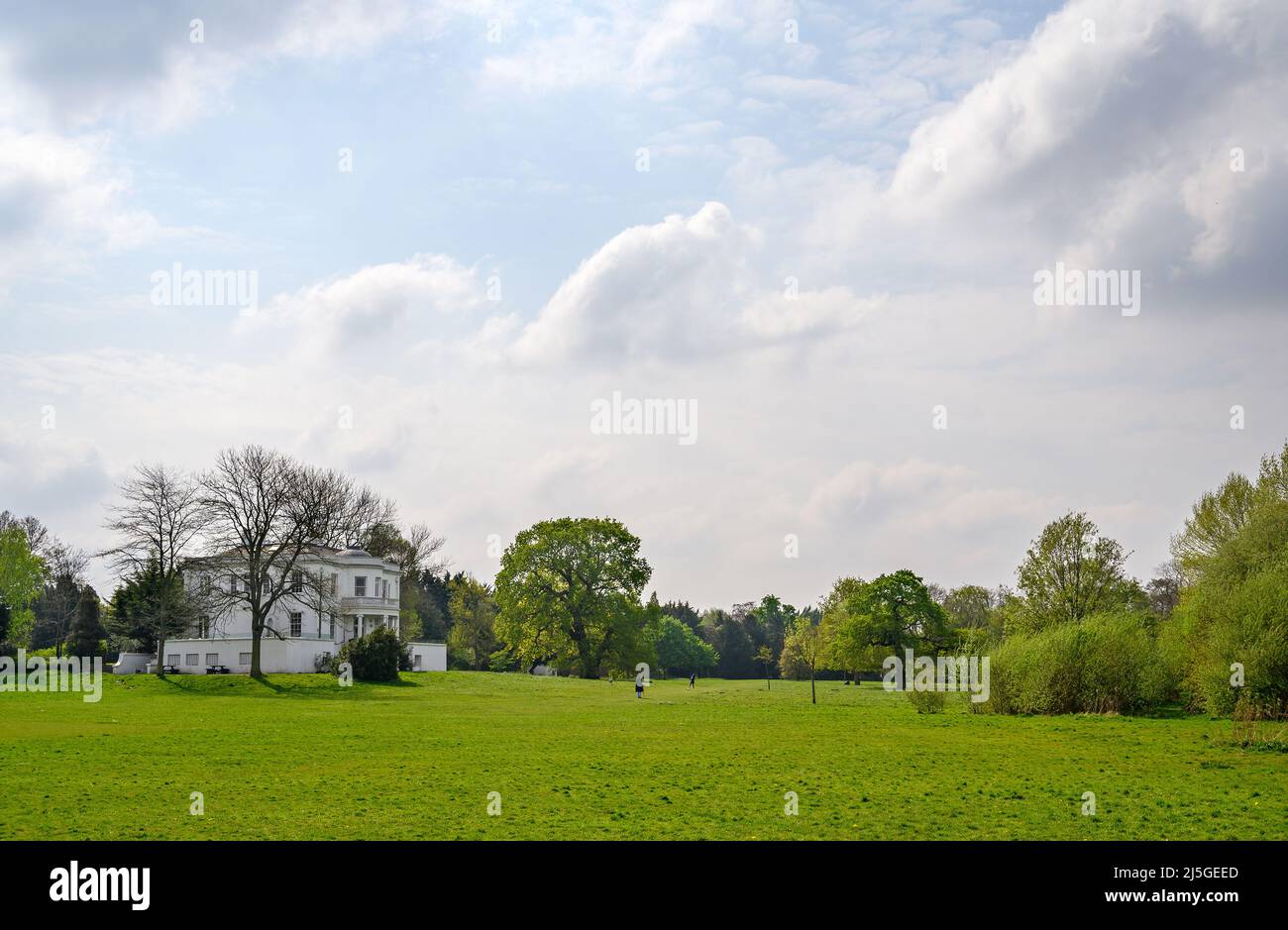 Dulwich Village, Londres, Royaume-Uni: Belair Park, un parc public de Dulwich Village, sud de Londres. Vue sur Belair House, un manoir géorgien. Banque D'Images