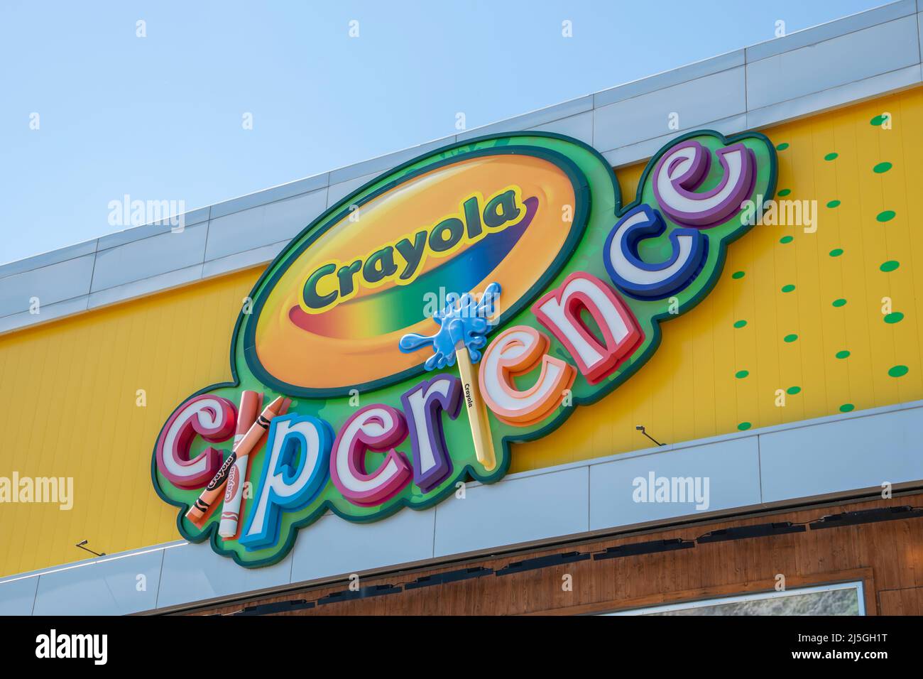 Bloomington, Minnesota. Mall of America. Logo du magasin Crayola Experience. L'un des plus de 500 magasins du centre commercial. Banque D'Images