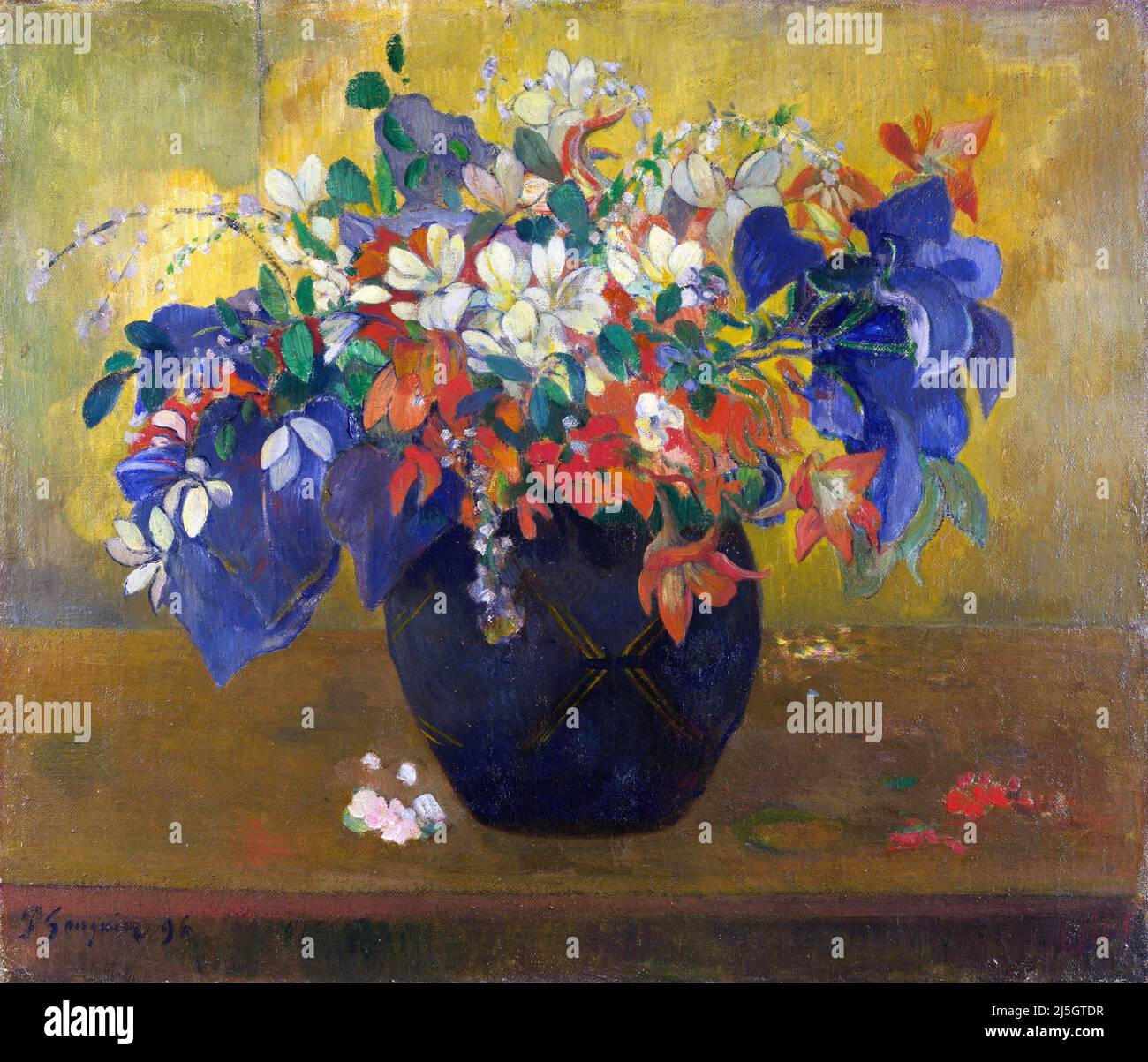 Un vase de fleurs de Paul Gauguin (1848-1903), huile sur toile, 1896 Banque D'Images