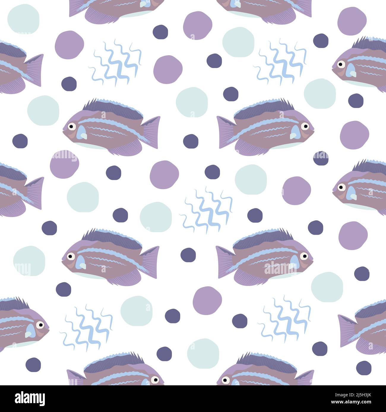 Motif angelfish, joli motif coloré sans coutures Illustration de Vecteur