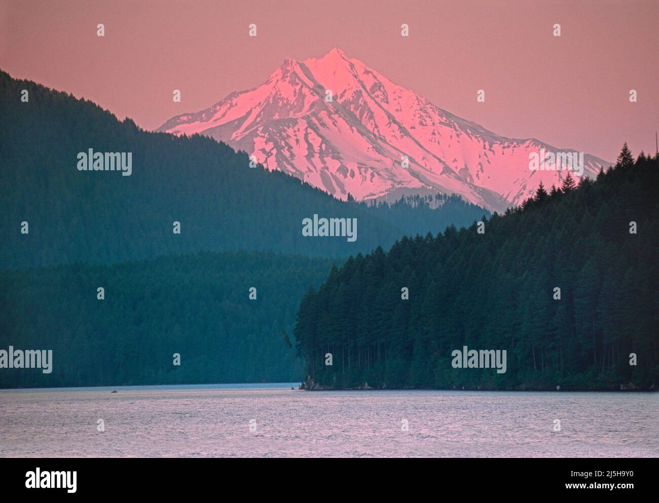 Mount Jefferson et Detroit Lake, Cascade Range, Oregon Banque D'Images