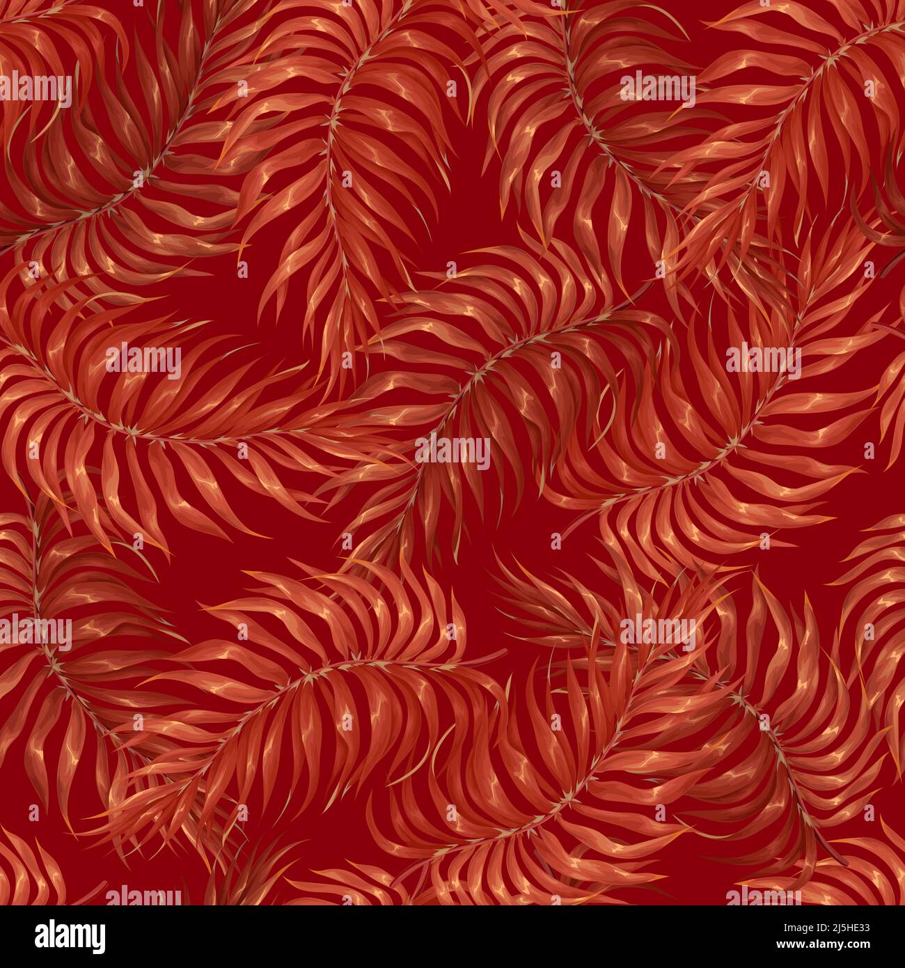 Feuilles de palmier rouge Banque de photographies et d’images à haute ...