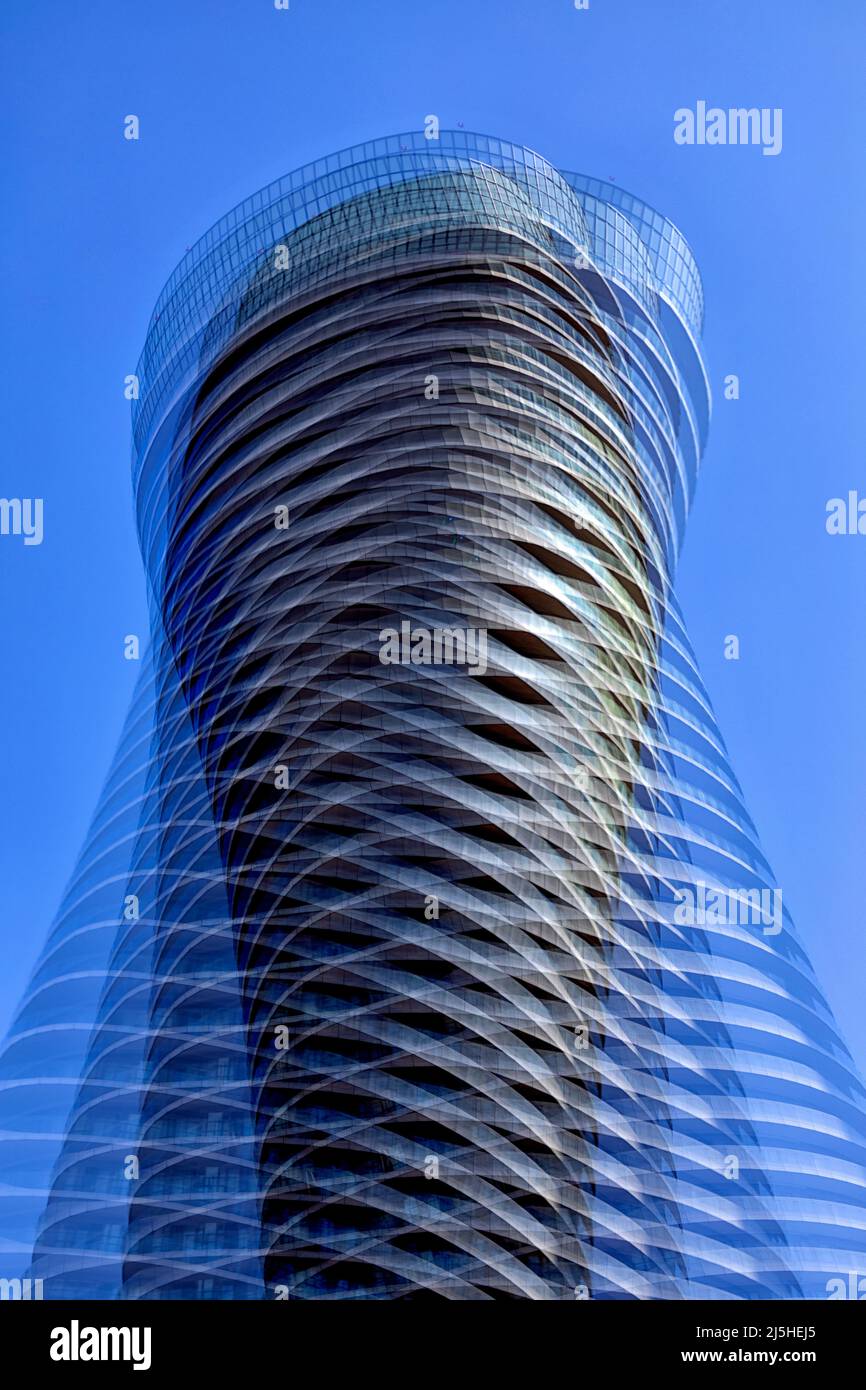 Absolute Condominium; Towers 4 et 5 (les Marilyn Monroe Towers) Mississauga, région de Peel, Ontario Canada. Banque D'Images