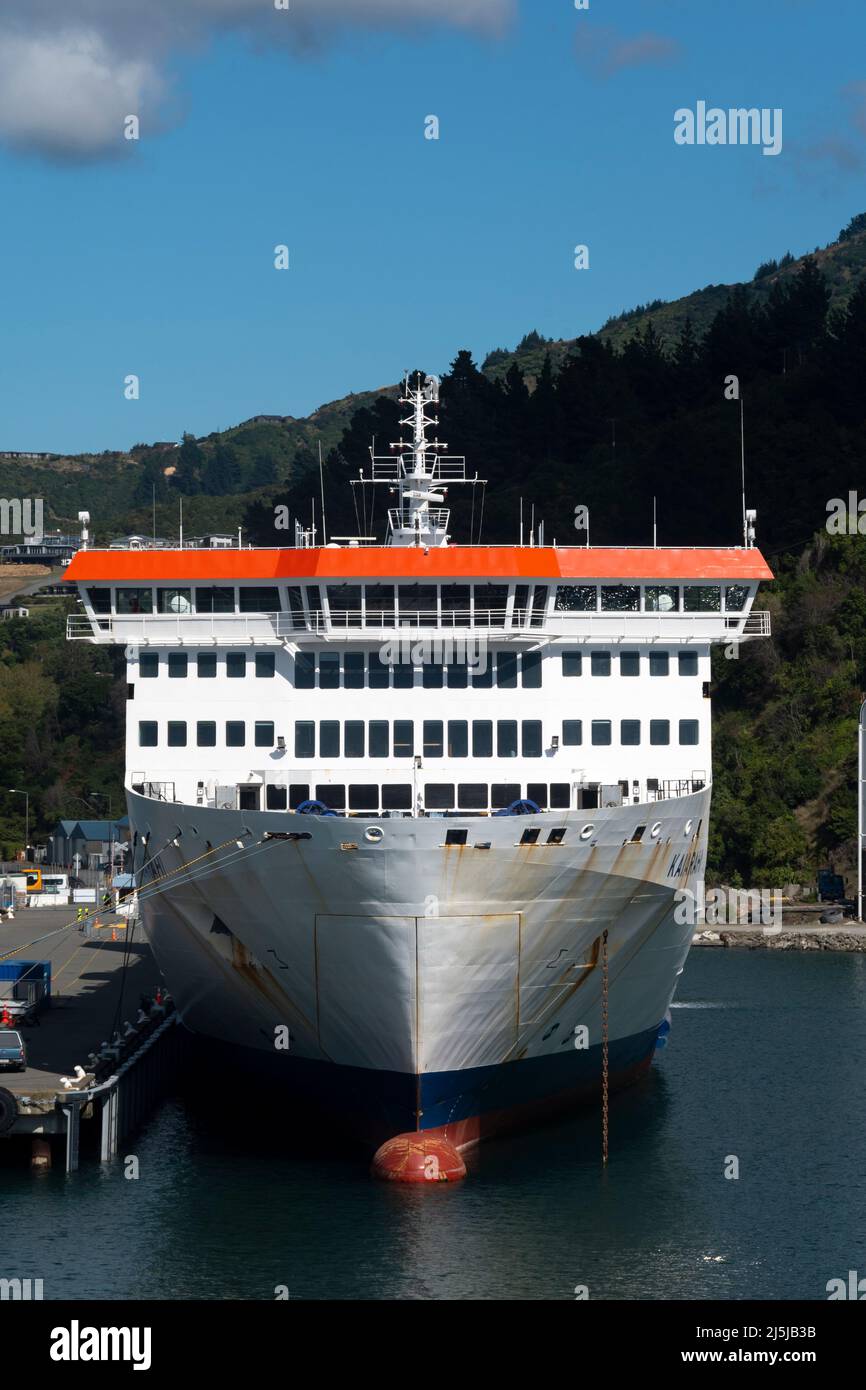 'Kaiarahi', ferry Interislander Cook Strait, Picton, Marlborough Sounds, South Island, Nouvelle-Zélande Banque D'Images