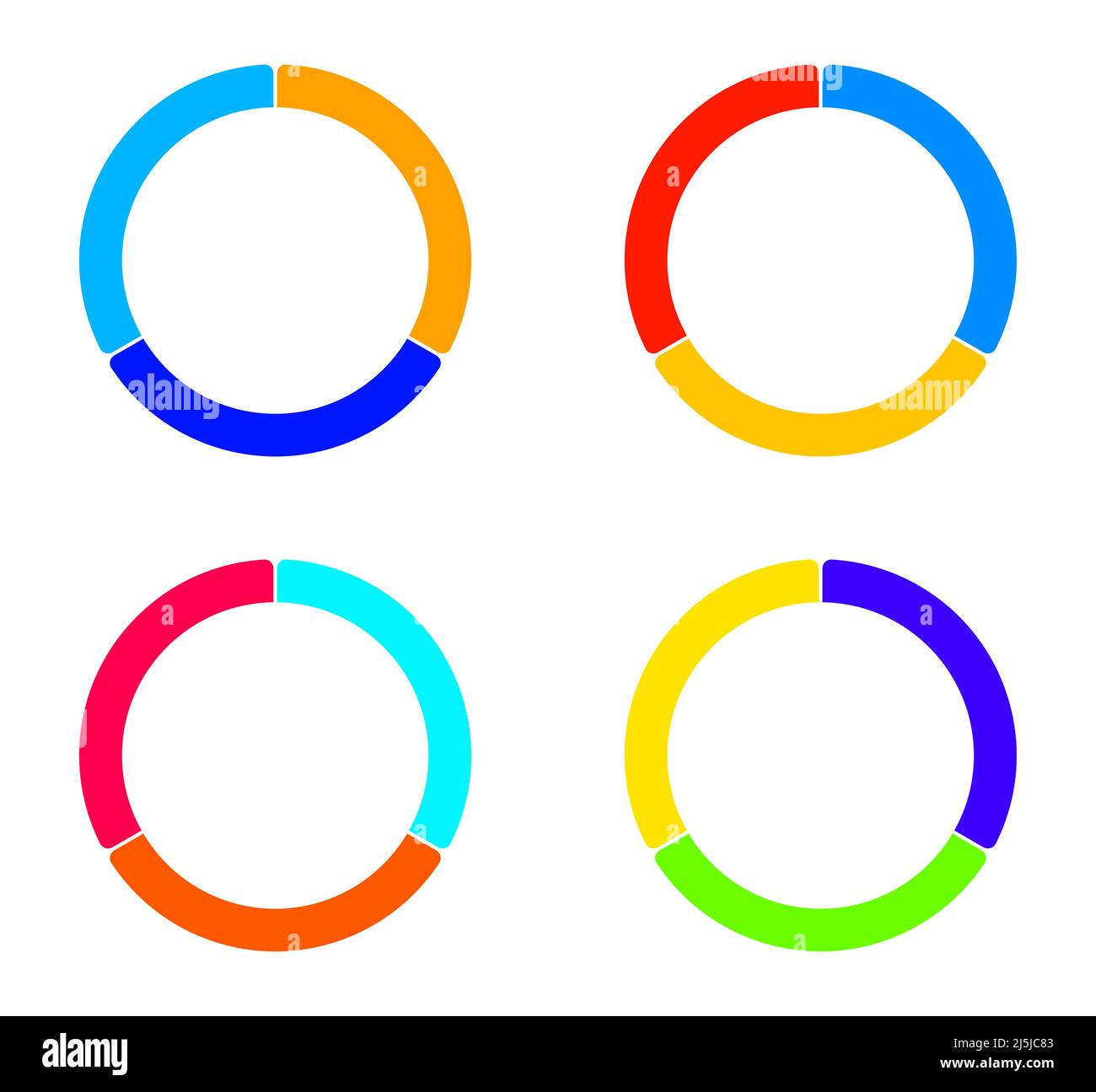 Info graphique cercle coloré icône vecteur ensemble d'éléments Illustration de Vecteur