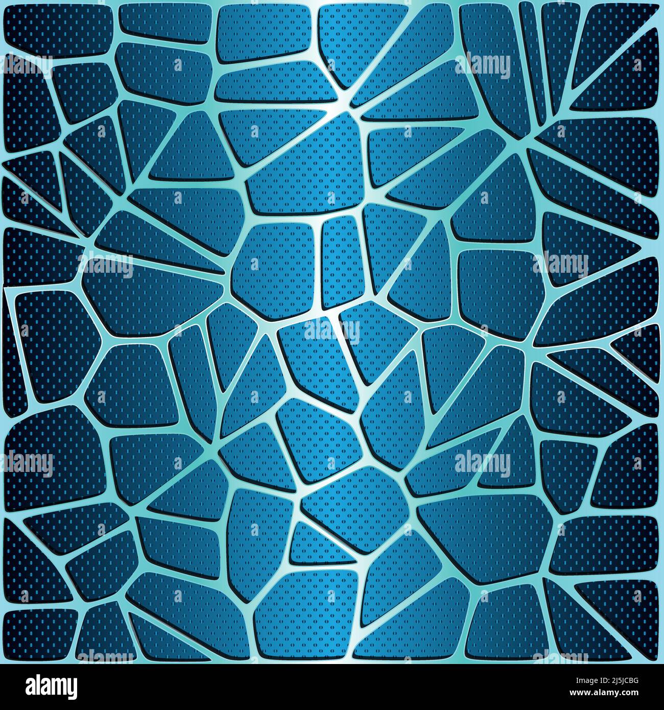 Feuille métallique bleue en pointillés avec chemin bleu métallique aléatoire. Illustration vectorielle Illustration de Vecteur