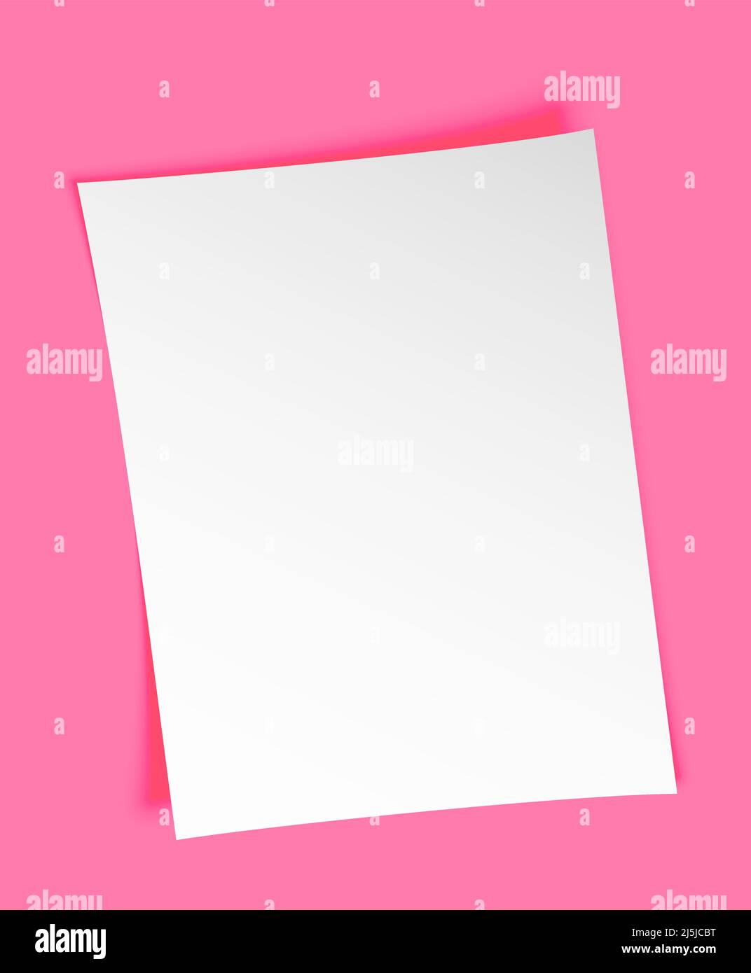 Un seul papier blanc ou une seule page avec ombre. Illustration vectorielle Illustration de Vecteur