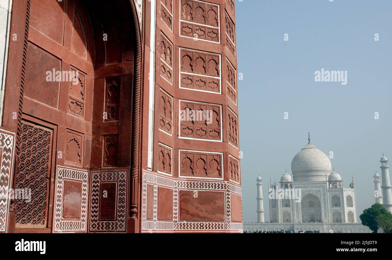 Le Taj Mahal - Monument de l'Amour Banque D'Images