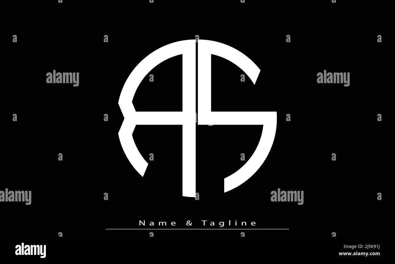 Lettres de l'alphabet initiales Monogram logo RS , SR Illustration de Vecteur