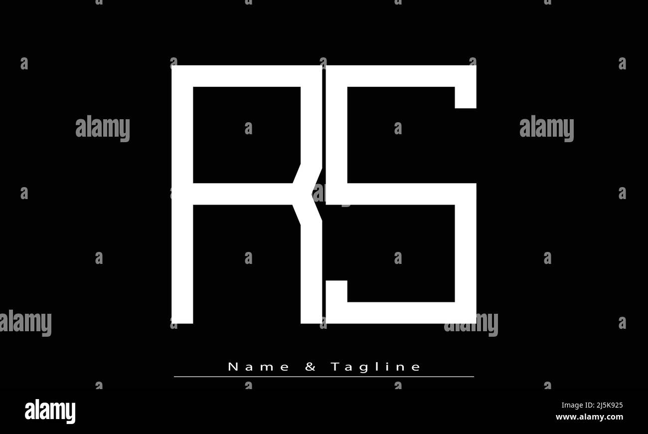 Lettres de l'alphabet initiales Monogram logo RS , SR Illustration de Vecteur
