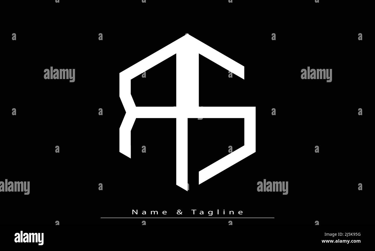 Lettres de l'alphabet initiales Monogram logo RS , SR Illustration de Vecteur