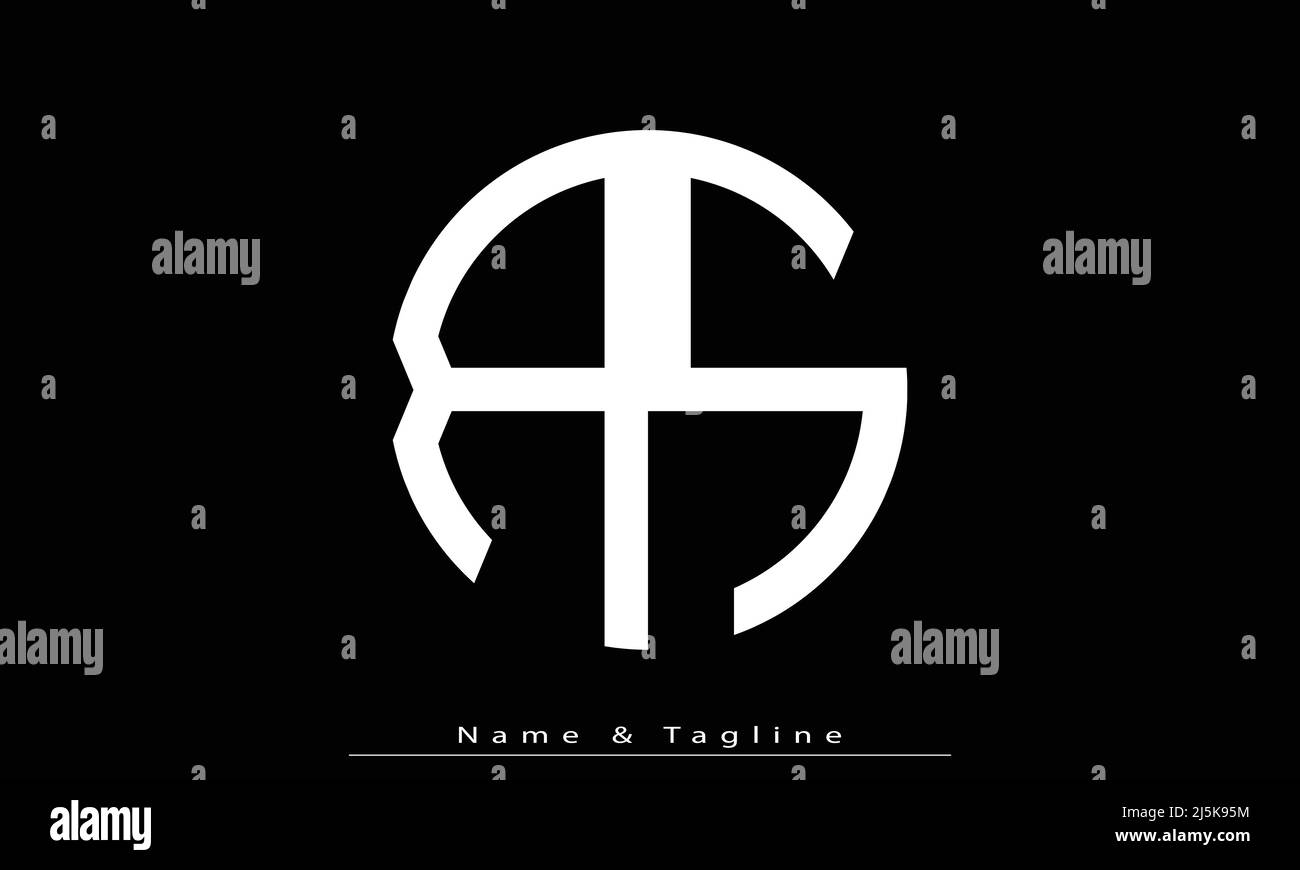 Lettres de l'alphabet initiales Monogram logo RS , SR Illustration de Vecteur