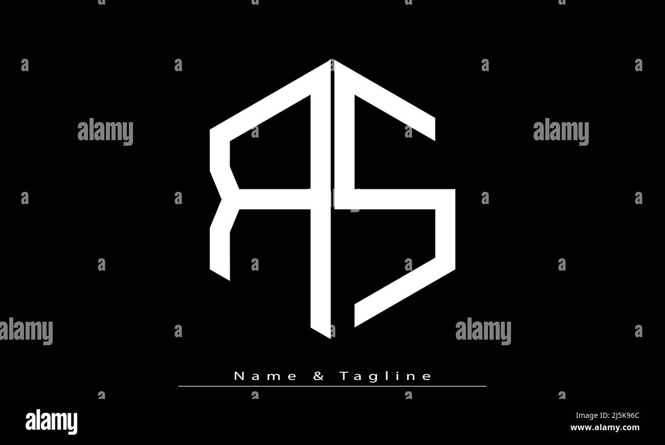 Lettres de l'alphabet initiales Monogram logo RS , SR Illustration de Vecteur