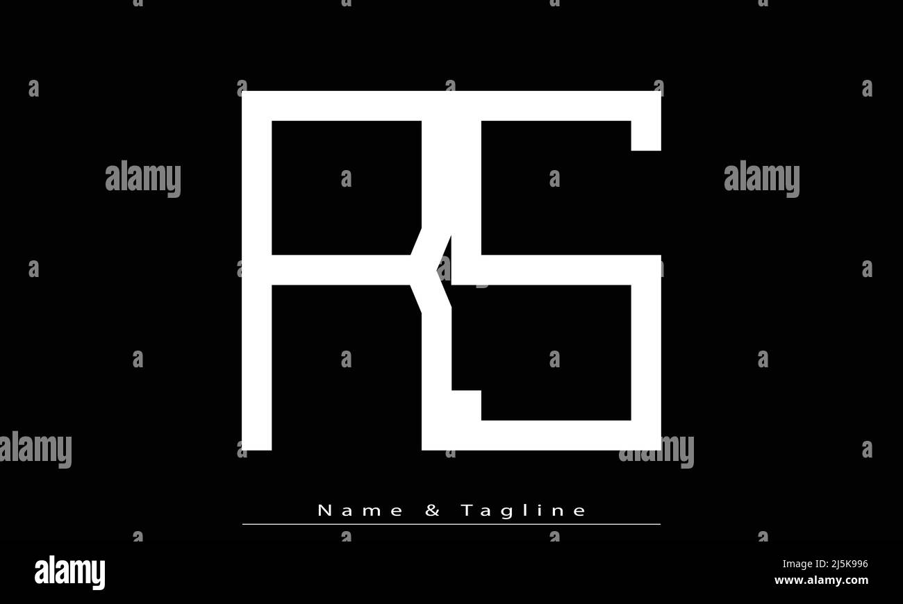 Lettres de l'alphabet initiales Monogram logo RS , SR Illustration de Vecteur