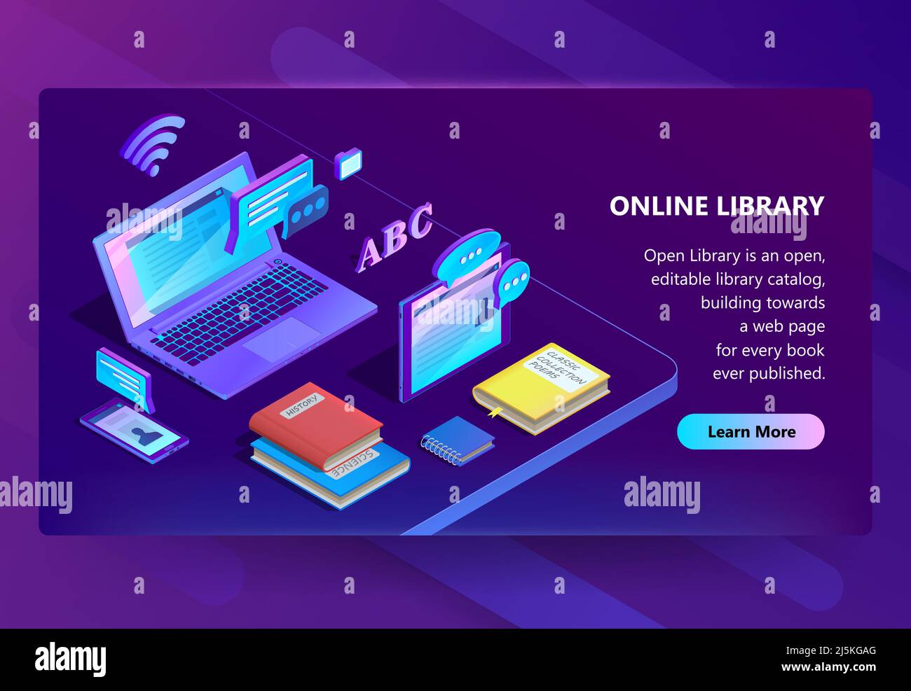 Modèle isométrique Vector 3D pour la construction du site. Bibliothèque en ligne avec ordinateur portable violet, livres. Documents électroniques, smartphone et tablette aux ultraviolets Illustration de Vecteur Modèle isométrique Vector 3D pour la construction du site. Bibliothèque en ligne avec ordinateur portable violet, livres. Documents électroniques, smartphone et tablette aux ultraviolets Illustration de Vecteur