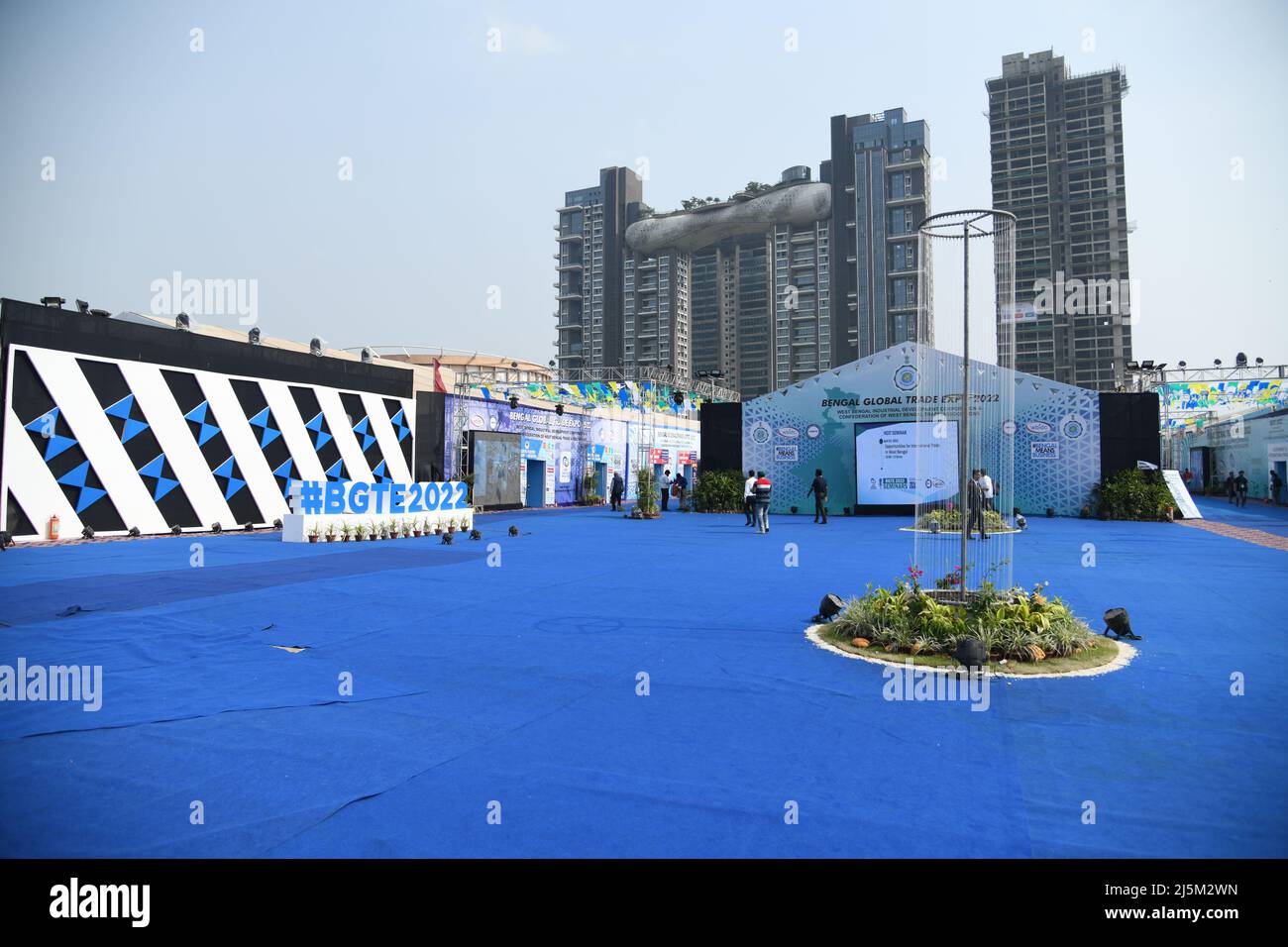 The 'Bengal Global Trade Expo 2022' (BGTE2022), sous l'égide du 'Bengal Global Business Summit 2022' au parc de Science City, Kolkata, West ben Banque D'Images