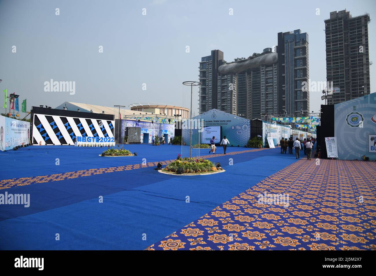 The 'Bengal Global Trade Expo 2022' (BGTE2022), sous l'égide du 'Bengal Global Business Summit 2022' au parc de Science City, Kolkata, West ben Banque D'Images