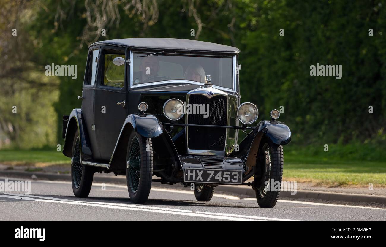 1931 voiture d'époque Riley noire Banque D'Images