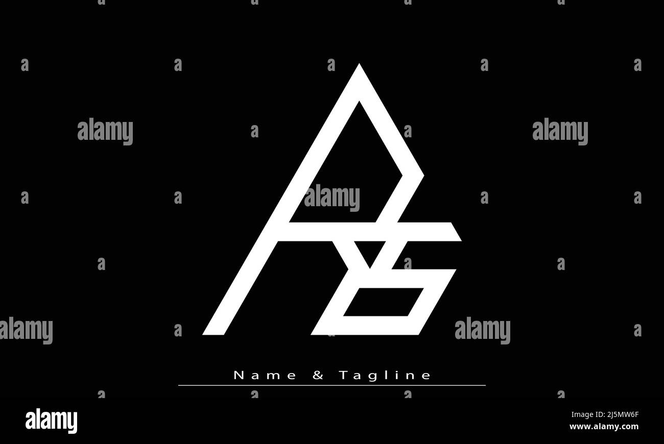 Lettres de l'alphabet initiales Monogram logo RS , SR Illustration de Vecteur