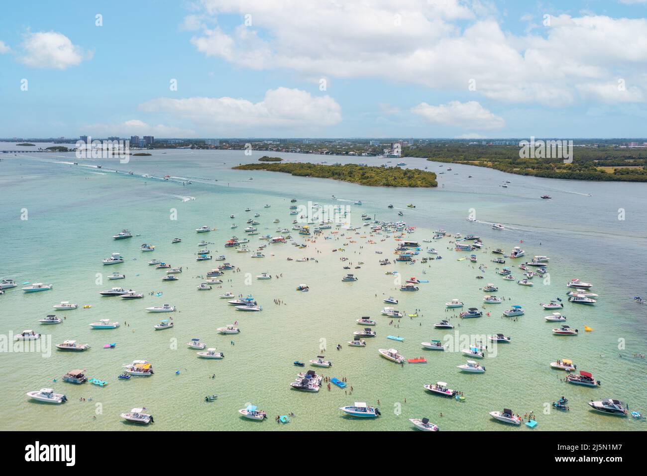 Bal Harbour Sandbar à Miami en Floride Banque D'Images