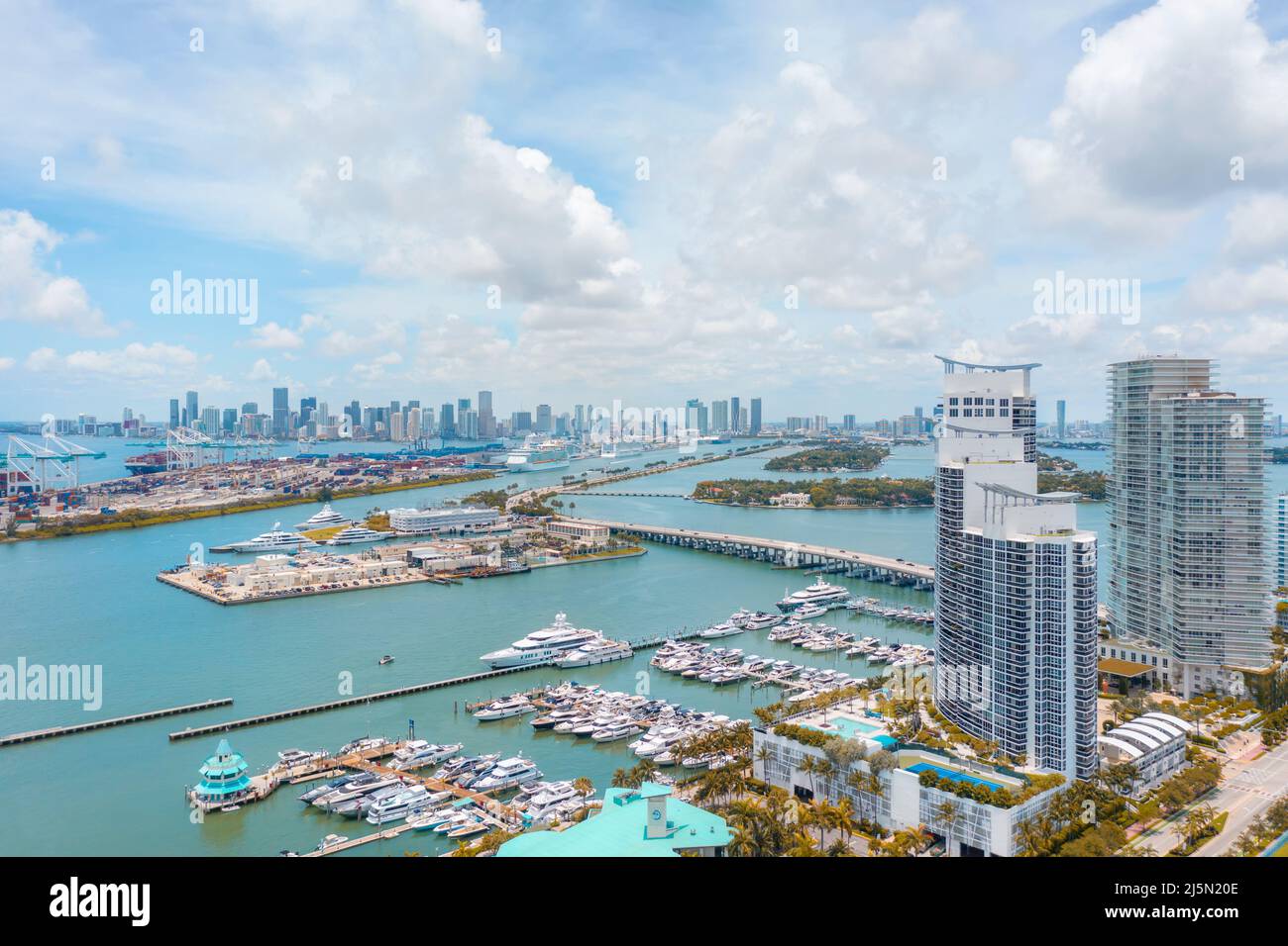 Port de plaisance de Miami Beach dans le sud de la Floride Banque D'Images Port de plaisance de Miami Beach dans le sud de la Floride Banque D'Images