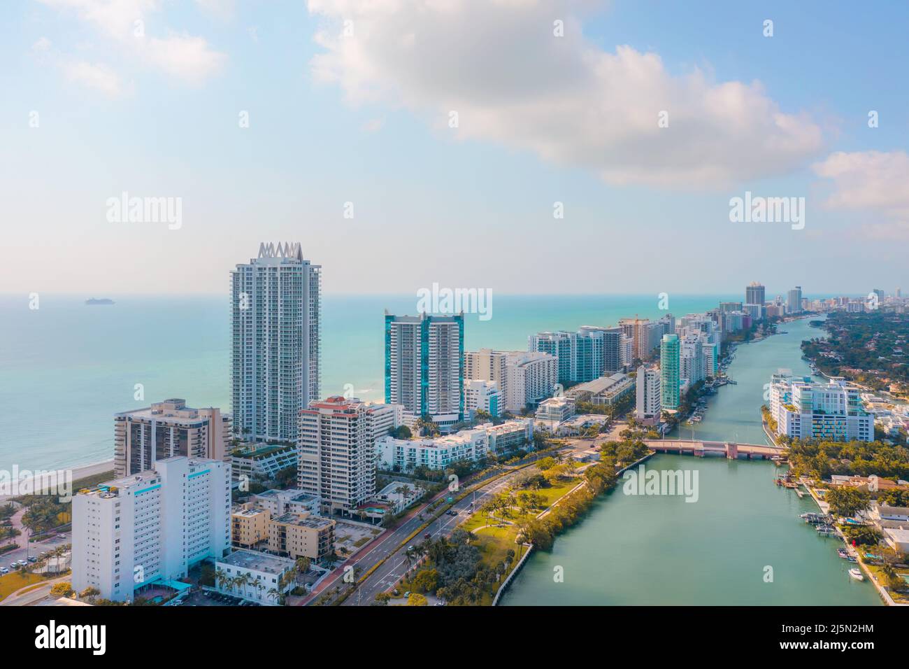 Lever du soleil à Miami Beach, Floride Banque D'Images