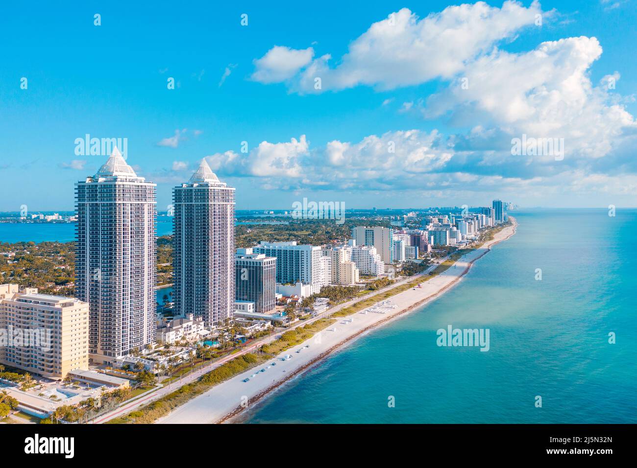 Immobilier de luxe à Miami Beach, Floride Banque D'Images