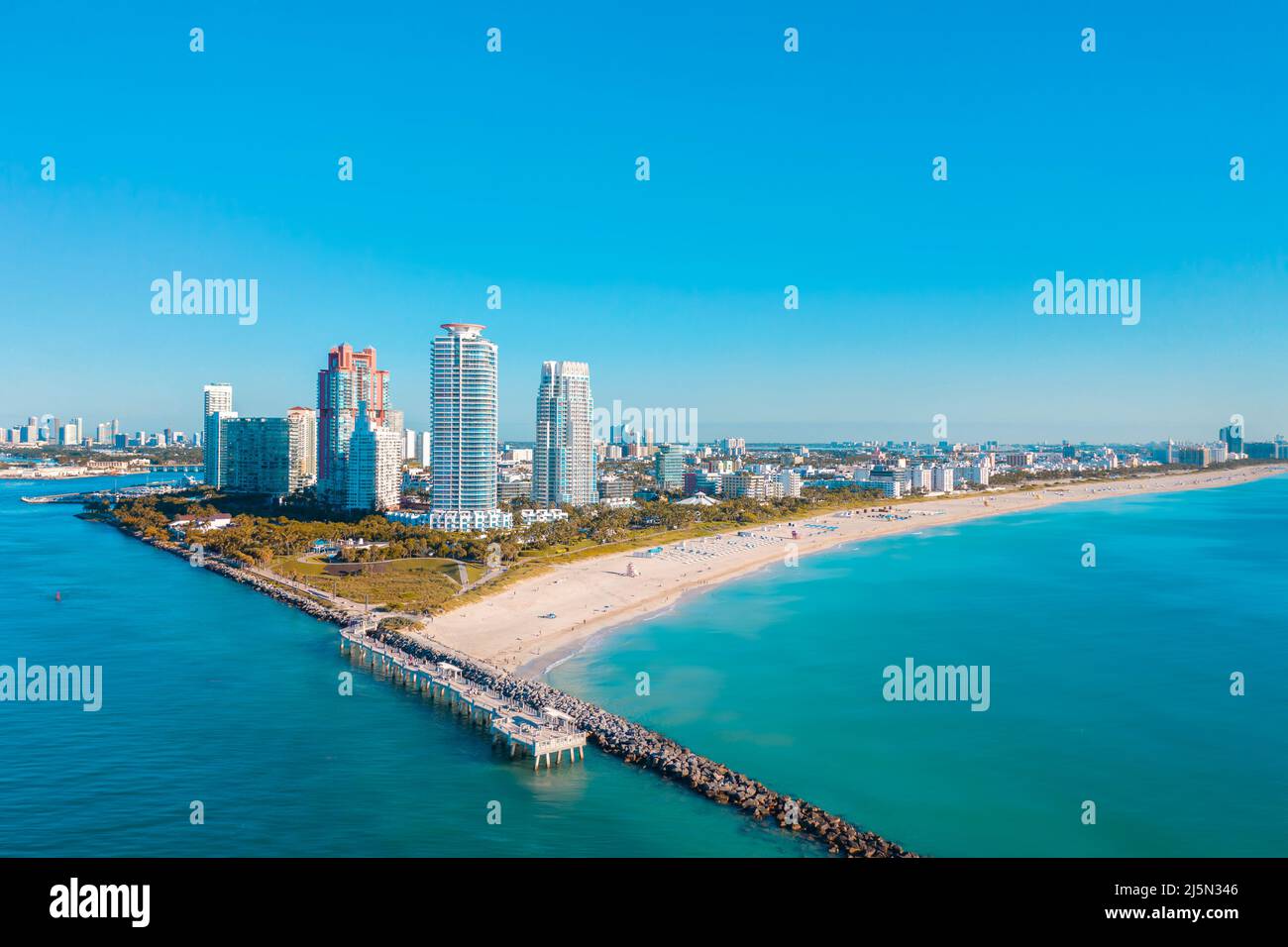 South Beach à Miami Beach, Floride Banque D'Images