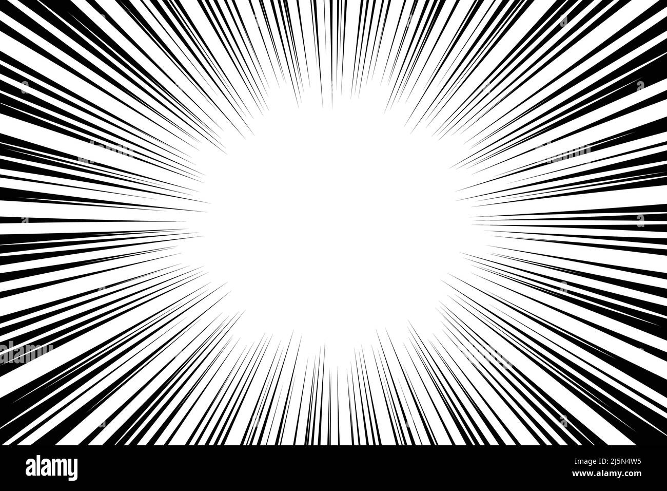 Lignes de vitesse de mouvement radiales pour les bandes dessinées Manga ou l'arrière-plan vectoriel de dessin d'explosion. Illustration de Vecteur