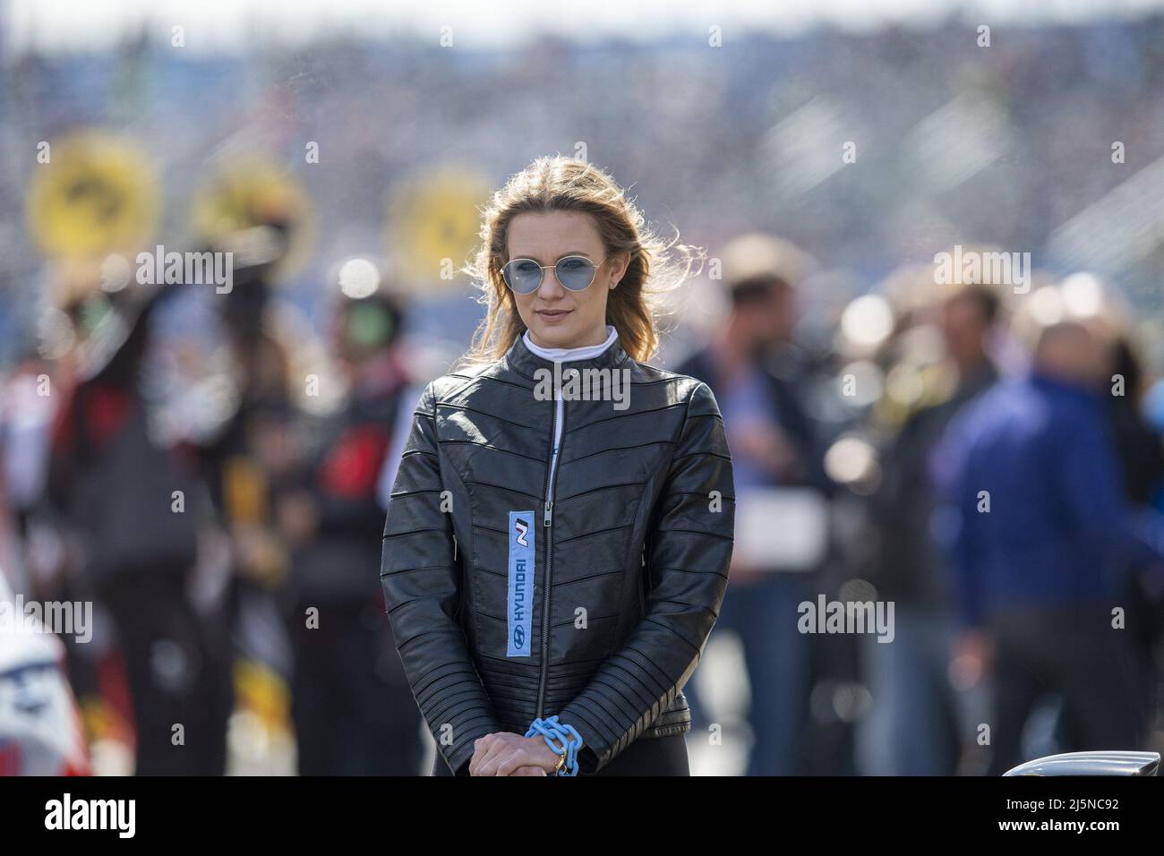 Fille pendant le Motul Dutch Round - FIM Superbike World Championship 2022 - Race 2, World Superbike - SBK à Assen (pays-Bas), pays-Bas, avril 24 2022 Banque D'Images