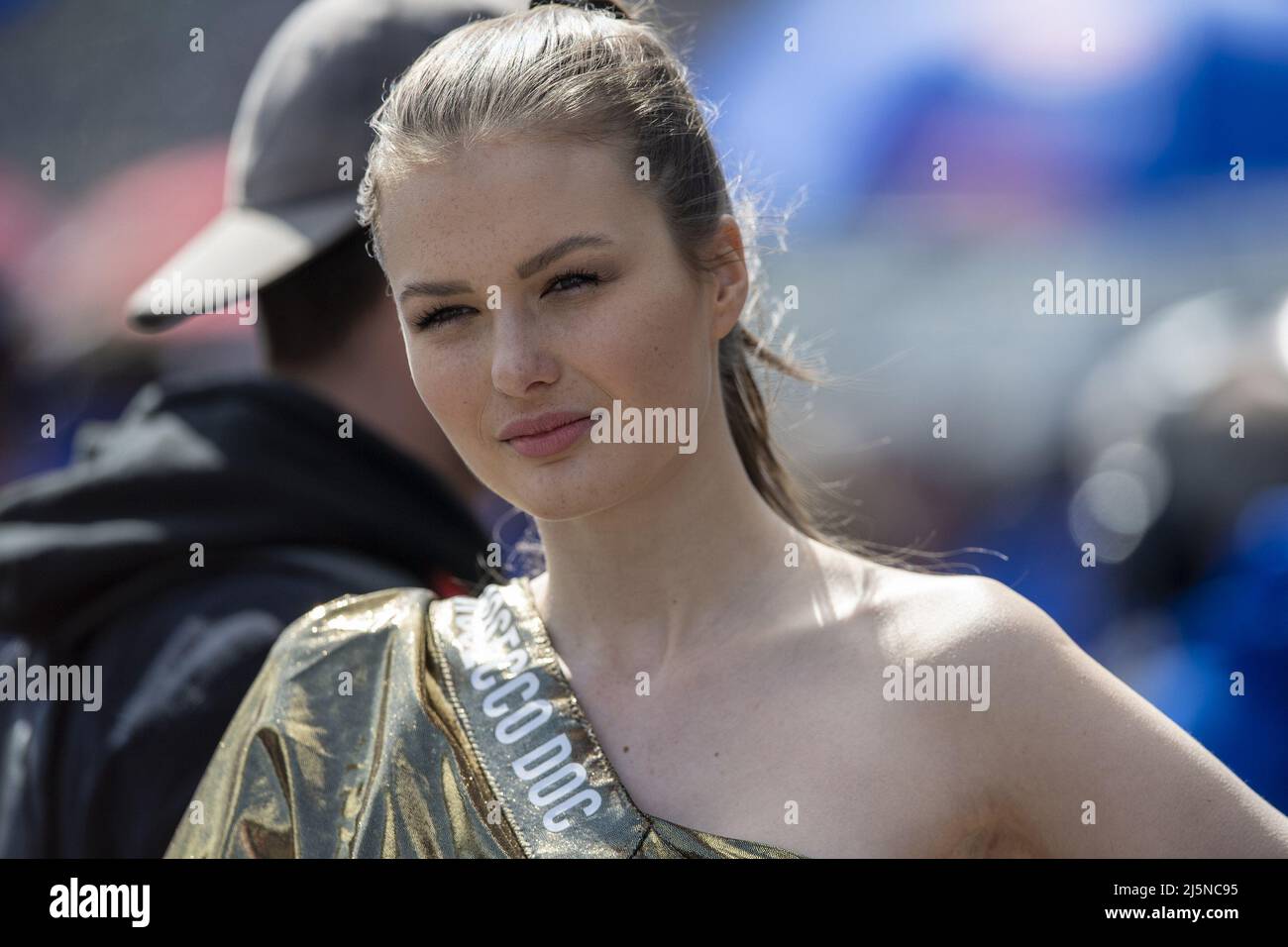 Prosecco girl pendant Motul Dutch Round - FIM Superbike World Championship 2022 - Race 2, World Superbike - SBK à Assen (pays-Bas), pays-Bas, avril 24 2022 Banque D'Images