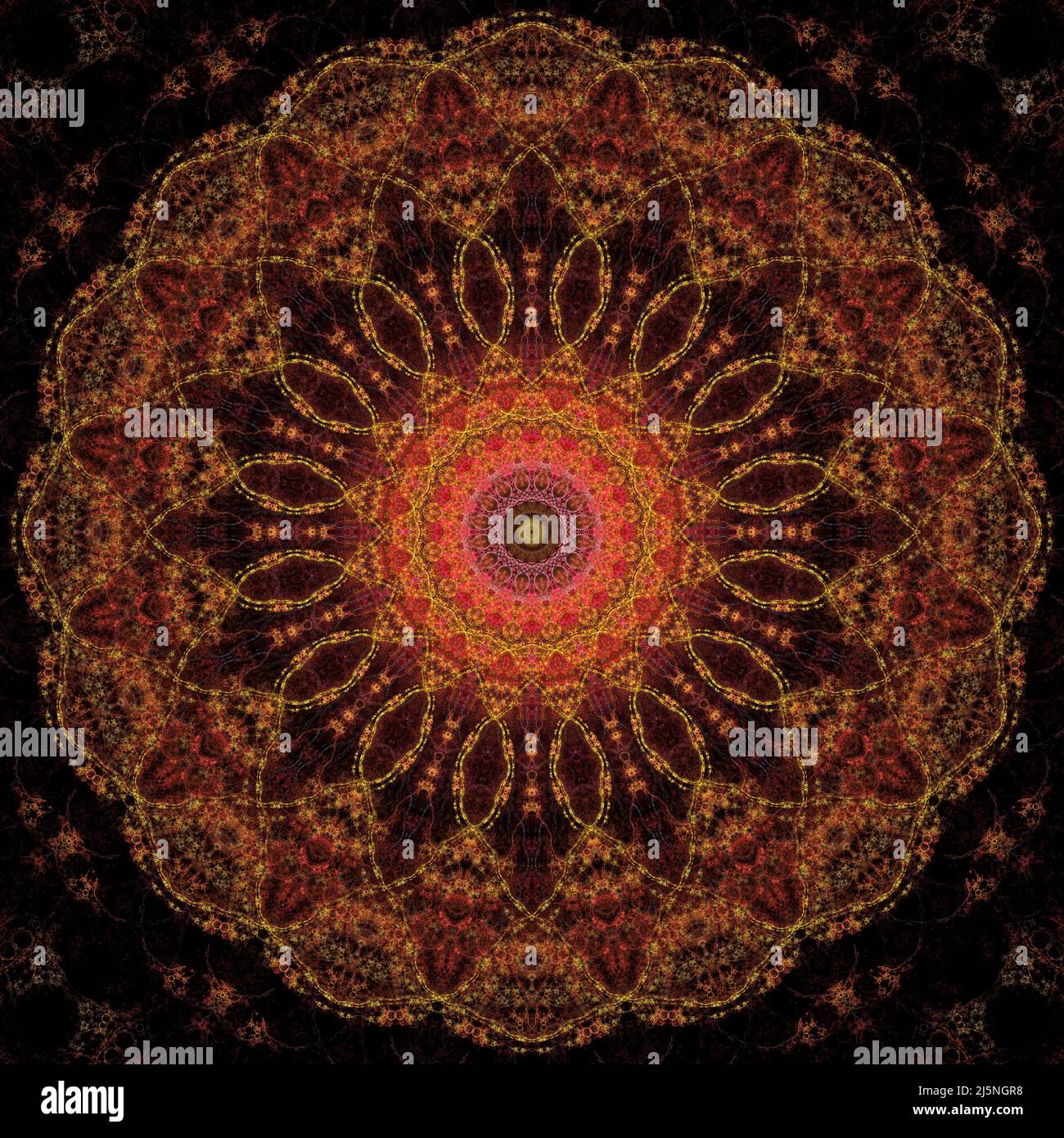 Mandala Fractal Art Banque D'Images