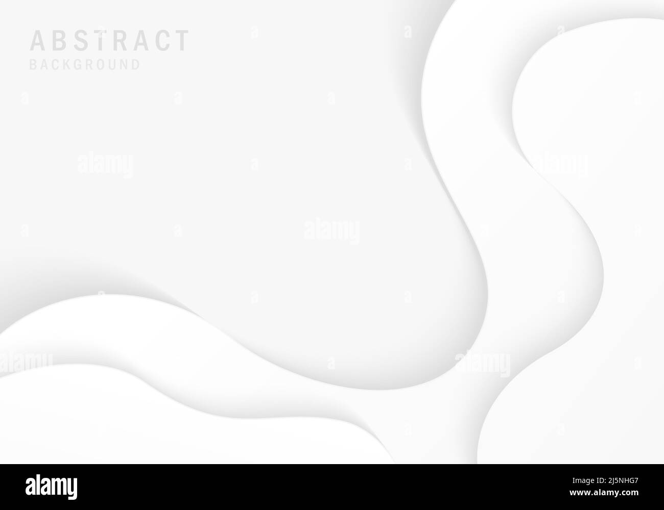 Modèle fluide blanc dégradé abstrait design décoratif graphisme. Chevauchement d'un arrière-plan ondulé de style minimal. Vecteur d'illustration Illustration de Vecteur