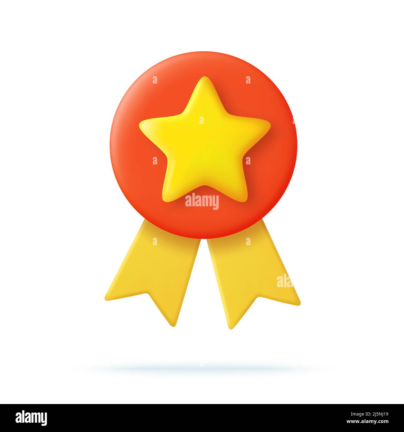 3D Médaille du gagnant avec ruban. Illustration de Vecteur