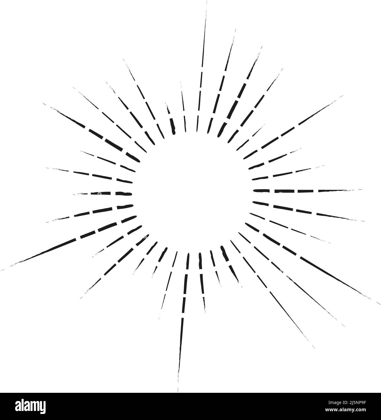 illustration vectorielle de style rétro avec sunburst ou starburst. Illustration de Vecteur