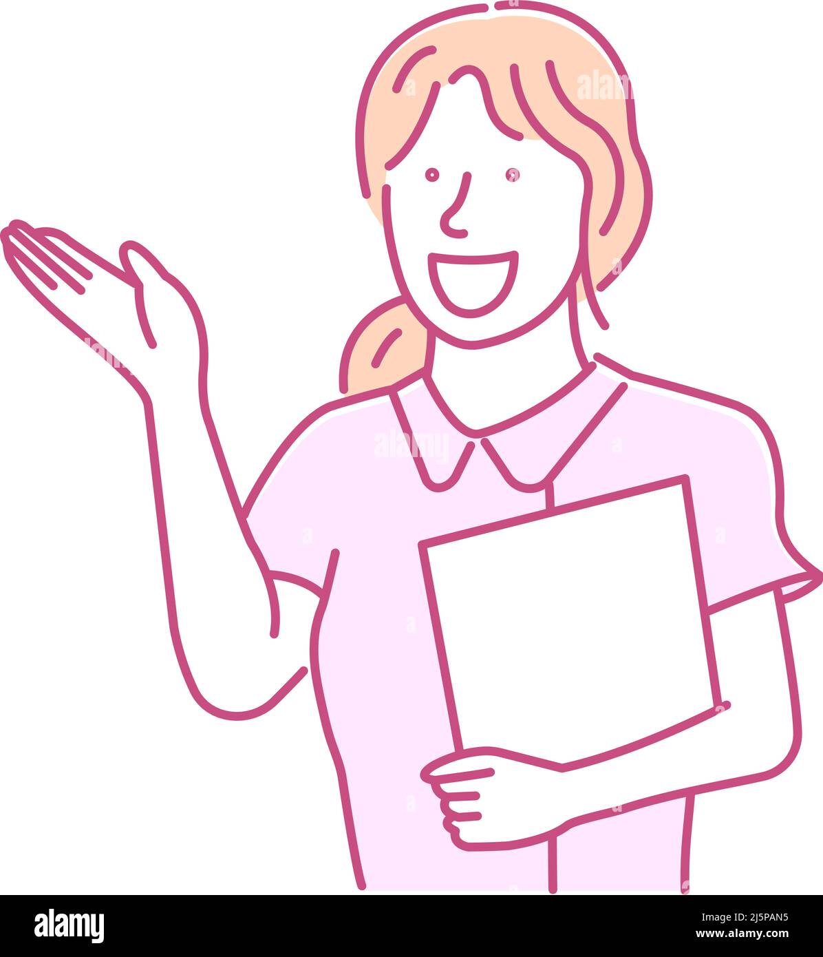 Illustration vectorielle de l'infirmière souriante (travailleuse de la santé féminine) Illustration de Vecteur