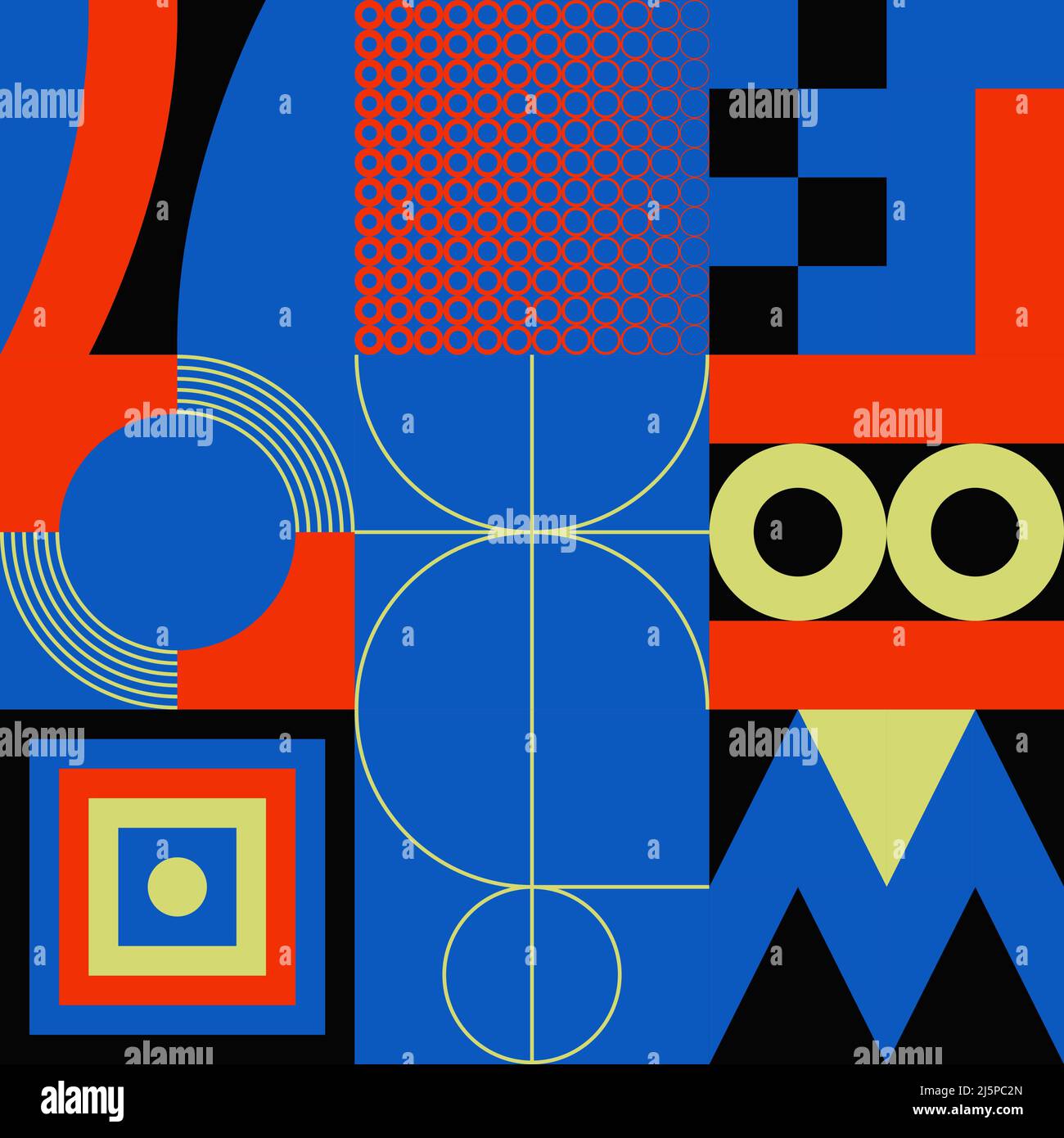 Motif graphique de collage numérique composé de formes abstraites vectorielles et de formes géométriques génératives, utile pour l'arrière-plan Web, la conception d'affiches, magagi Illustration de Vecteur