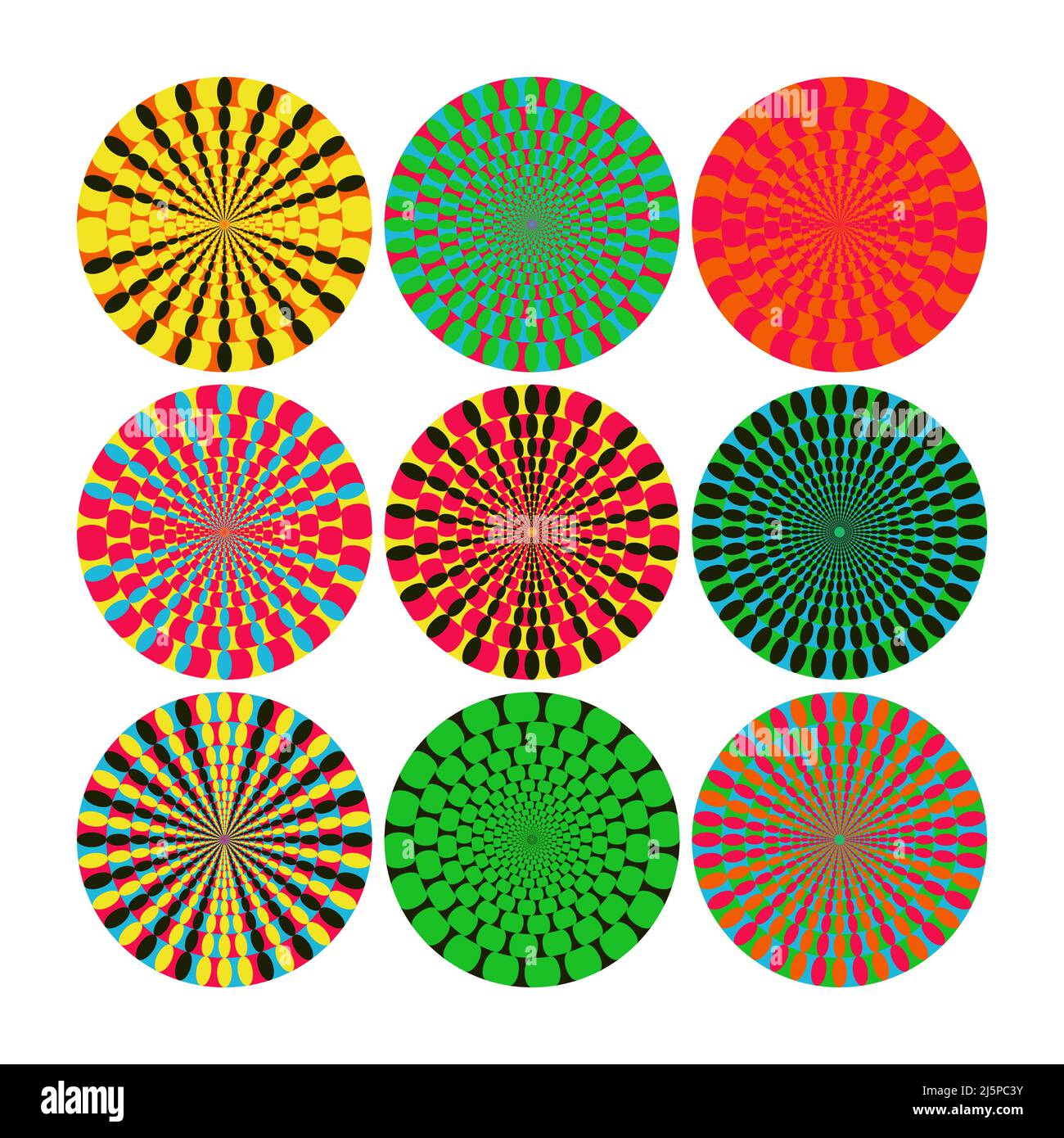 Motif graphique numérique OP-Art créé avec des formes abstraites vectorielles et des formes géométriques génératives, utile pour le fond web, la conception d'affiches, magazin Illustration de Vecteur