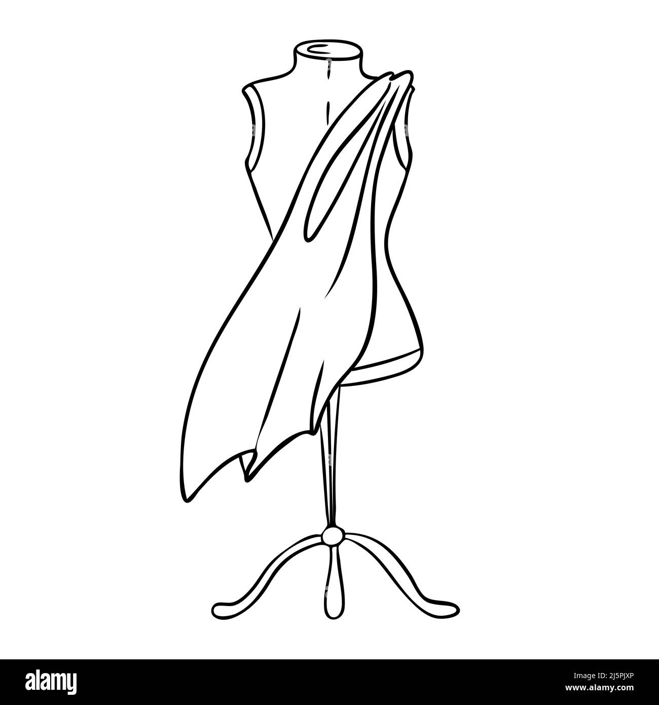 Mannequin couture dessin Banque d'images noir et blanc - Alamy