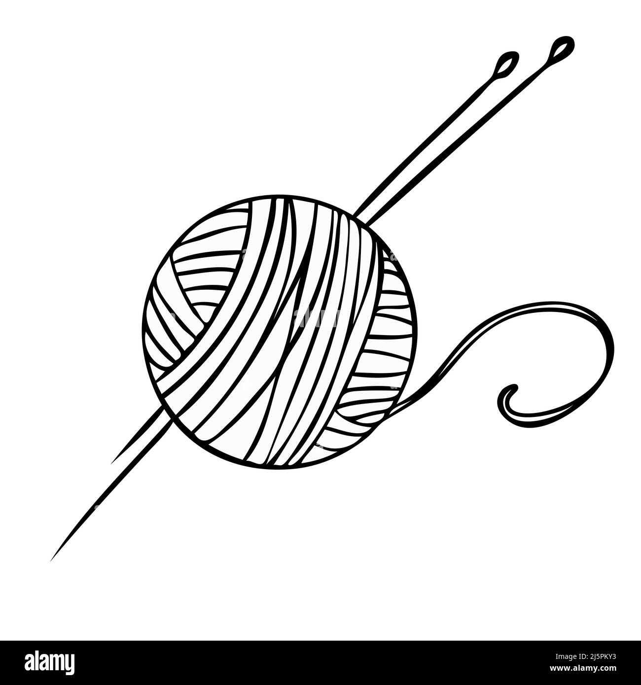 Fils pour tricoter. Outils de couture et de mode. Illustration vectorielle Illustration de Vecteur