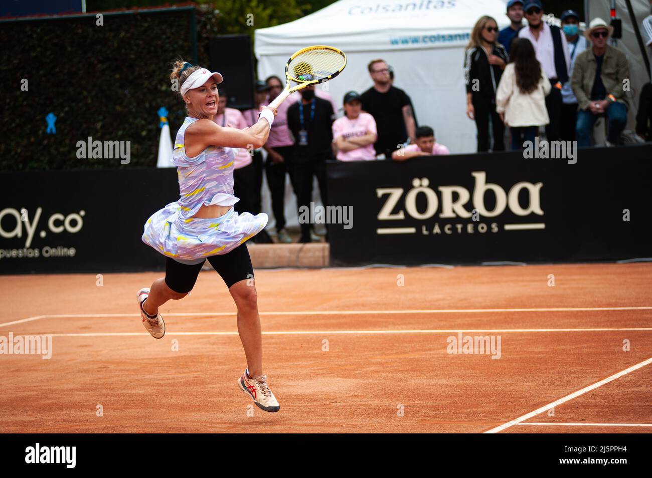 Laura Pigossi du Brésil pendant le match de demi-finale contre la Colombie Camila Osorio à la Copa Colsanitas du tournoi WTA à Bogota, Colombi Banque D'Images