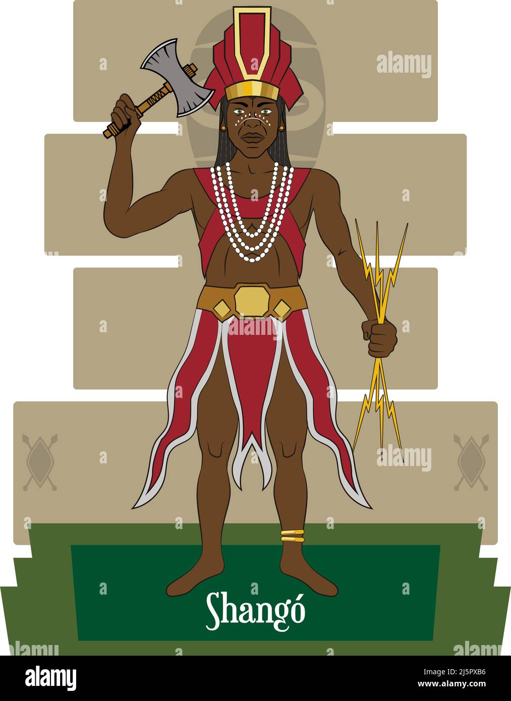 Shango yoruba god Banque d'images vectorielles Alamy